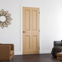 Load image into Gallery viewer, Kingston Unfinished Oak Internal Fire Door FD30 - All Sizes - Deanta
