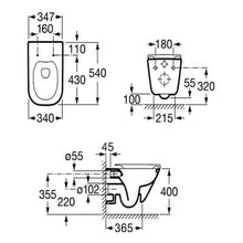 Load image into Gallery viewer, The Gap Clean Rim Wall Hung Toilet Pan - Roca
