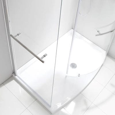 Purity Curved Dedicated Shower Tray - Both Orientations - Aquaglass