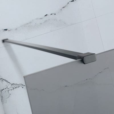 Mono Black Frosted Walk-in Front Panel Set - 1200 x 2000mm - Aquaglass