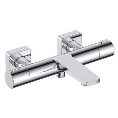 Blade Wall Mounted Exposed Thermostatic Bath Shower Mixer in Chrome - RAK Ceramics