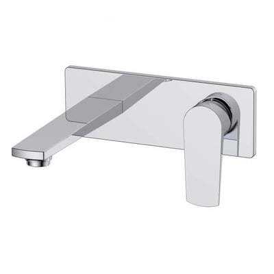 Blade Wall Mounted Basin Mixer with Back Plate in Chrome - All Styles