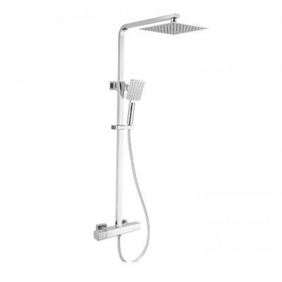 Compact Square Exposed Thermostatic Shower Column with Fixed Head and Shower Kit - All Colours - RAK Ceramics