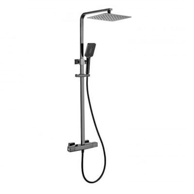 Compact Square Exposed Thermostatic Shower Column with Fixed Head and Shower Kit - All Colours - RAK Ceramics