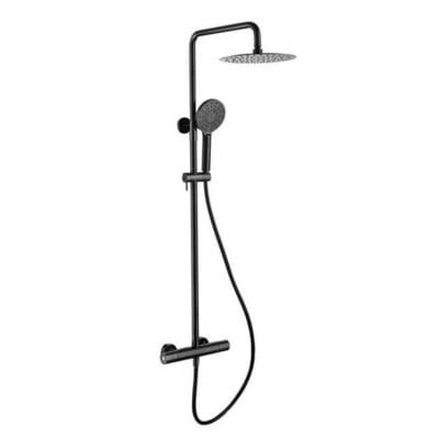 Compact Round Exposed Thermostatic Shower Column with Fixed Head and Shower Kit - All Colours - RAK Ceramics