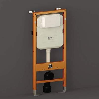 Ecofix 12cm Front Flush Regular Concealed Cistern and Frame for Wall Hung Pan - Frame Height 114cm - RAK Ceramics