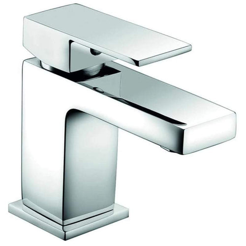 Cubis Mono Basin Mixer with Clicker Waste in Chrome - RAK Ceramics