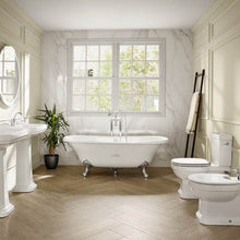 Load image into Gallery viewer, Eliptico White Free Standing Cast Iron Bath - 1700 x 850mm - Roca
