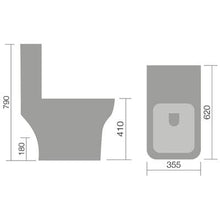 Load image into Gallery viewer, Bella Close Coupled Toilet (For use with Cistern) - Aqua
