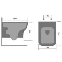 Load image into Gallery viewer, Bella Wall-Hung Toilet for use with Cistern &amp; Frame Pack - Aqua
