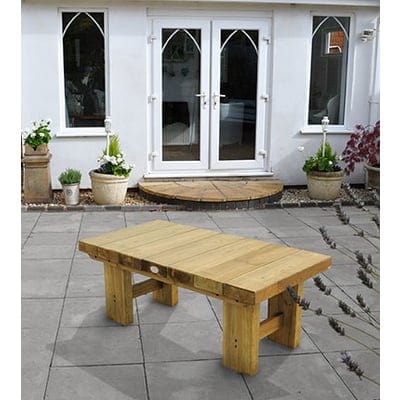 Forest Low Level Sleeper Table x 1.2m - Forest Garden