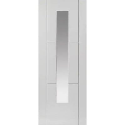 Mistral White Primed Glazed Internal Door - All Sizes - JB Kind