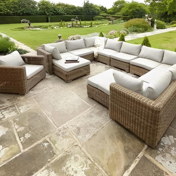 Livingstone - 9 Seater Sofa Set With Armchair & Double Footstool