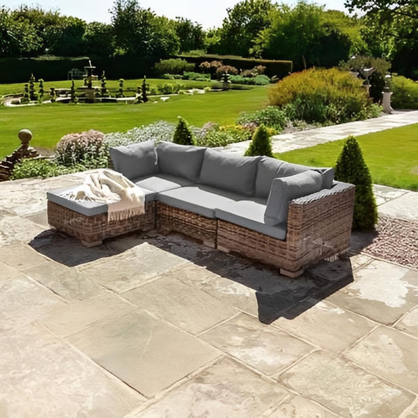 Livingstone Scuro - 3 Seater Sofa Set With Footstool
