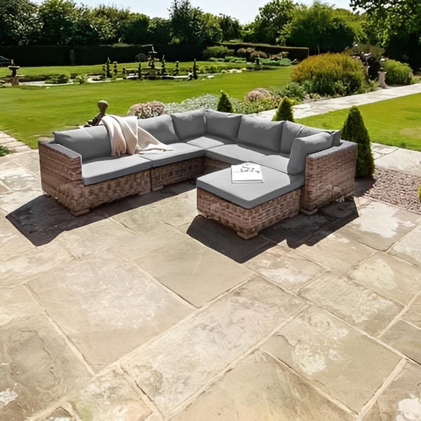 Livingstone Scuro - 5 Seater Sofa Set With Footstool