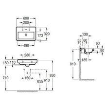 Load image into Gallery viewer, Dama-N Compact Wall-Hung Basin 1Th - Roca
