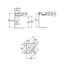 Load image into Gallery viewer, Dama-N 650mm Wall-Hung Corner Basin 1Th - Roca
