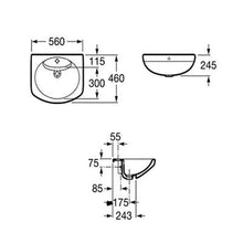 Load image into Gallery viewer, Senso Ceramic 560mm Semi-Countertop Basin - 1 Tap Hole - Roca
