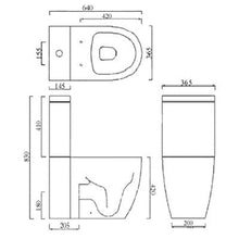 Load image into Gallery viewer, Emme Cistern for Close Coupled Toilet - Aqua
