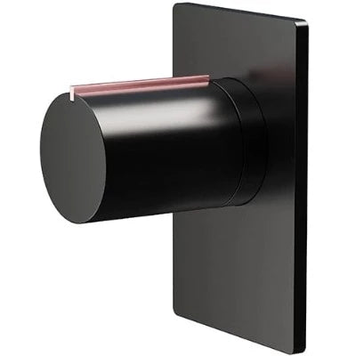 Velar Concealed 1-Way Matt Black Shower Valve - Aqua