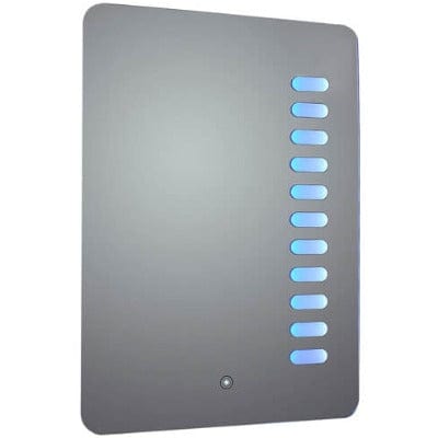 Kinsale Rectangular LED Mirror with Demister Pad & On/Off Touch Sensor - Aqua