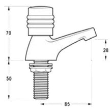 Load image into Gallery viewer, Danube-N Chrome Bath Pillar Tap - Roca
