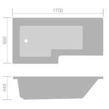 Load image into Gallery viewer, Blok L Bath Set - Right Handed - Aqua
