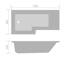 Load image into Gallery viewer, Blok L Bath Set - Left Handed - Aqua
