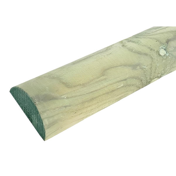 Machine Rounded Half Round Fence Rail - 3.6m x 100mm (Face) - Jacksons Fencing