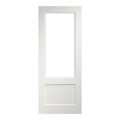 Madison White Primed Bevelled Glaze Internal Door - All Sizes - Deanta