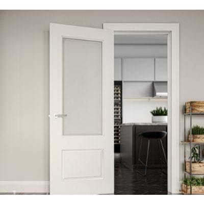 Madison White Primed Bevelled Glaze Internal Door - All Sizes - Deanta