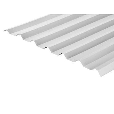 Cladco 34/1000 Box Profile PVC Plastisol Coated 0.7mm Metal Roof Sheet (White) - All Sizes - Cladco