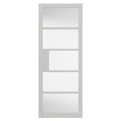 Metro White Painted Clear Glazed Internal Door - All Sizes - JB Kind