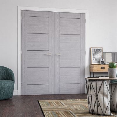 Montreal Light Grey Ash Internal Door - All Sizes - Deanta