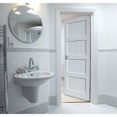 Montserrat White Primed Internal Fire Door FD30 - All Sizes - JB Kind