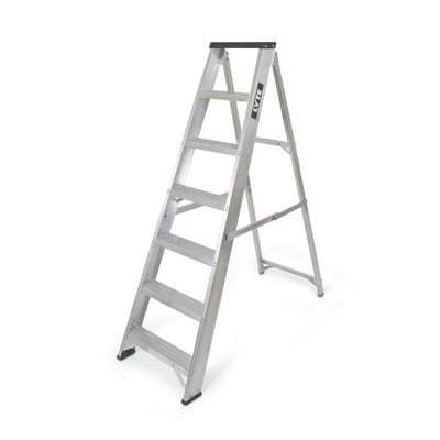 Lyte Aluminium Swingback Tread Stepladder with Tool Tray - All Sizes - Lyte Ladders Ladders
