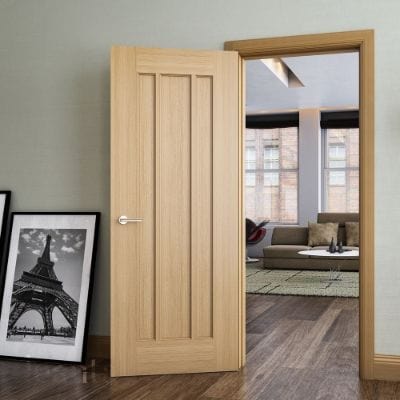 Norwich Unfinished Oak Internal Door - All Sizes - Deanta