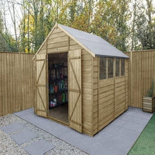 Load image into Gallery viewer, Forest Overlap Pressure Treated Apex Shed Double Door - All Sizes
