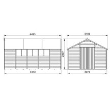 Load image into Gallery viewer, Forest Overlap Pressure Treated Apex Shed Double Door - All Sizes - Forest Garden
