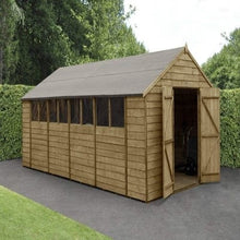 Load image into Gallery viewer, Forest Overlap Pressure Treated Apex Shed Double Door - All Sizes - Forest Garden
