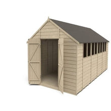 Load image into Gallery viewer, Forest Overlap Pressure Treated Apex Shed Double Door - All Sizes - Forest Garden
