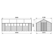 Load image into Gallery viewer, Forest Overlap Pressure Treated Apex Shed Double Door - All Sizes
