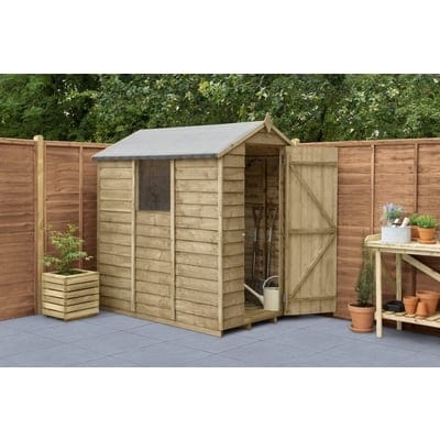 Forest Overlap Pressure Treated 6ft x 4ft Apex Shed