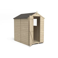 Load image into Gallery viewer, Forest Overlap Pressure Treated 6ft x 4ft Apex Shed - Forest Garden
