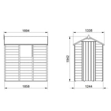 Load image into Gallery viewer, Forest Overlap Pressure Treated 6ft x 4ft Apex Shed - Forest Garden
