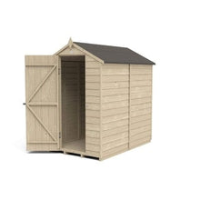 Load image into Gallery viewer, Forest Overlap Pressure Treated 6ft x 4ft Apex Shed - No Window - Forest Garden
