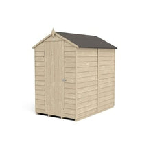 Load image into Gallery viewer, Forest Overlap Pressure Treated 6ft x 4ft Apex Shed - No Window - Forest Garden
