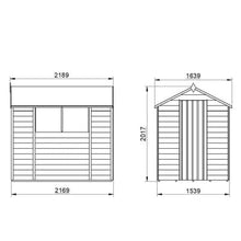 Load image into Gallery viewer, Forest Overlap Pressure Treated 7ft x 5ft Apex Shed
