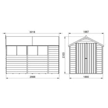 Load image into Gallery viewer, Forest Overlap Pressure Treated 10ft x 6ft Apex Shed - Double Door - Forest Garden
