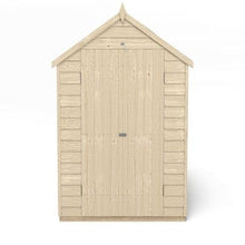 Load image into Gallery viewer, Forest Overlap Pressure Treated 8ft x 6ft Apex Shed - Double Door, 4 Windows - Forest Garden
